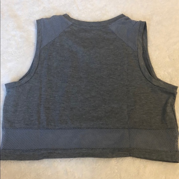 Tahari Sport Women’s Gray Net Crop Top‎ Tank - Picture 5 of 8